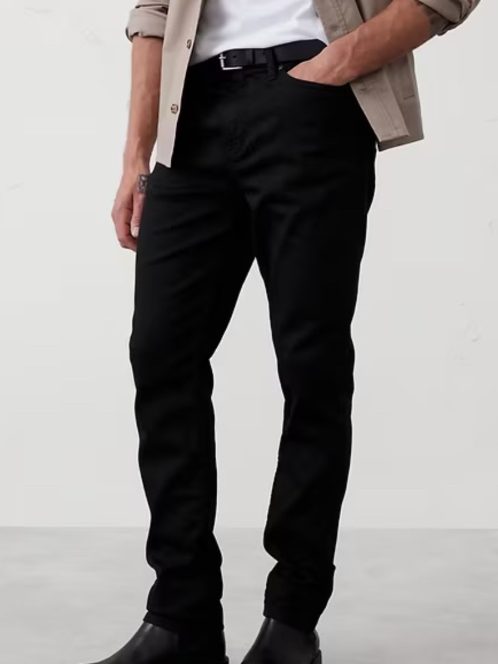 Banana Republic, men’s black jeans, 32 x 32